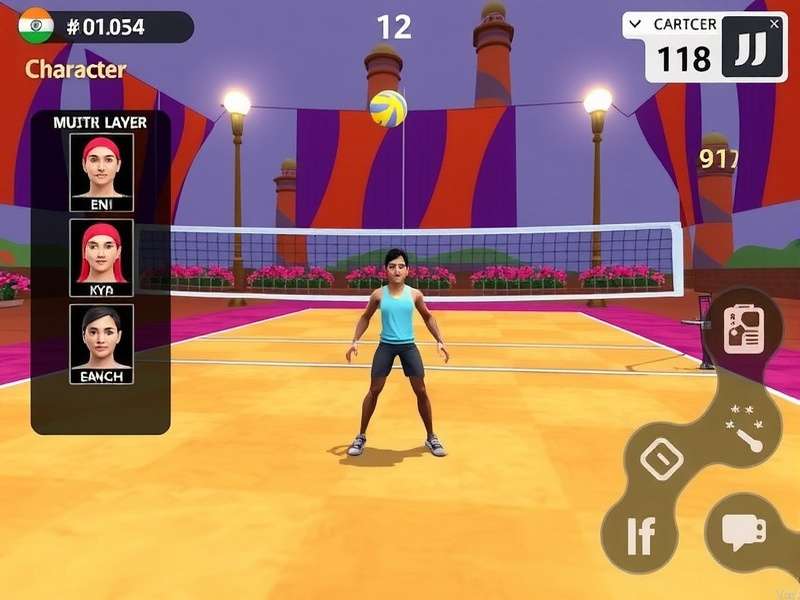 Varanasi Volley Virtuoso multiplayer match screen